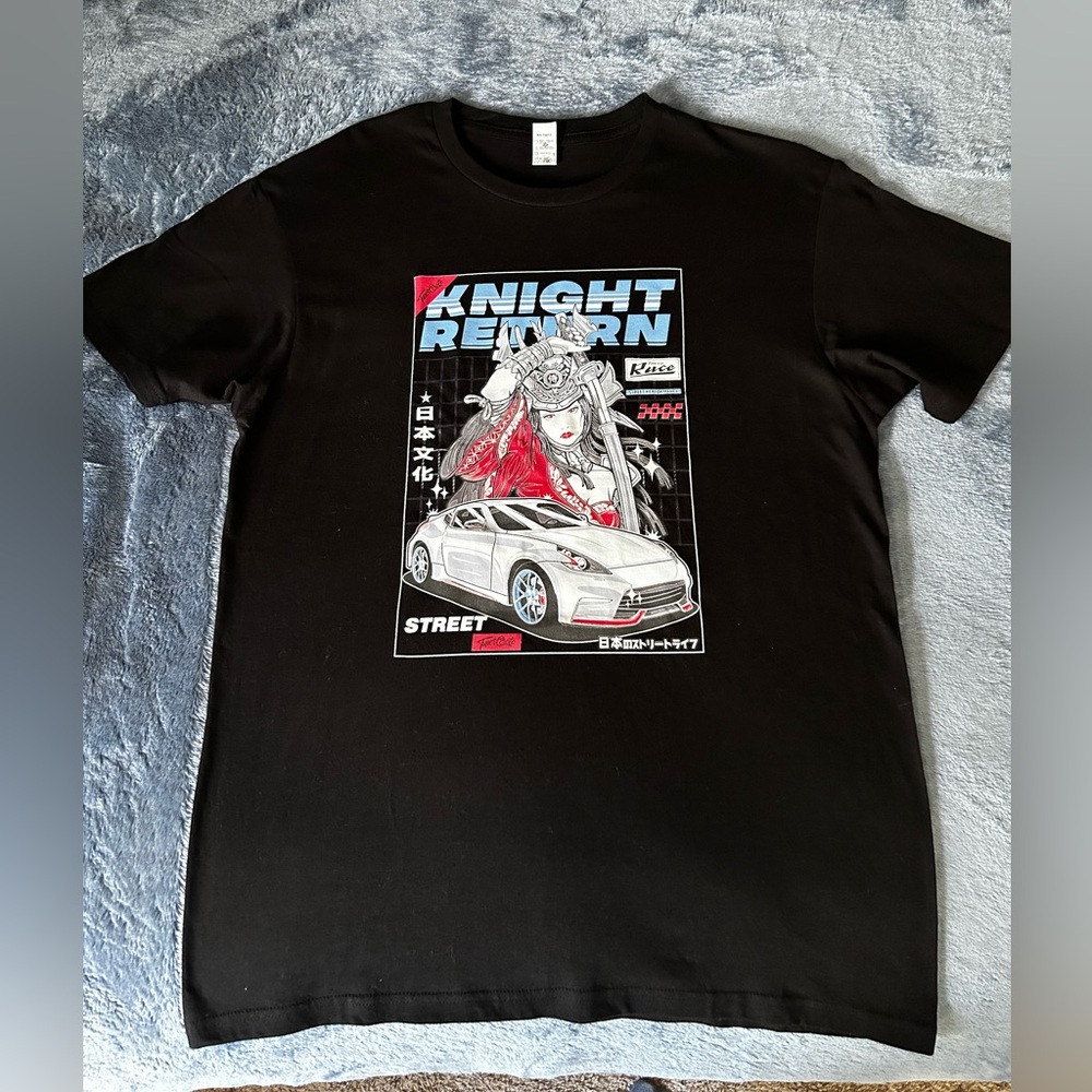 VINTAGE JDM CAR T-Shirt. Size Medium Black T-Shirt